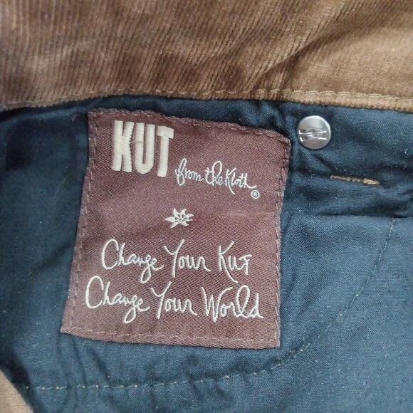 Kut From the Kloth Women's Tan Corduroy Pants Mid-Rise Straight Stretch Size 8 - Picture 16 of 16
